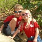 The kids posing.