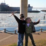 Trev & Tay near the harbor.