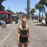 Tay heading towards the food trucks