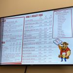 And here is the menu
